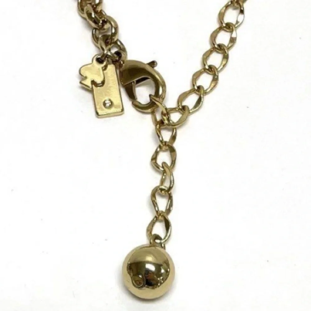 Kate Spade Squared Away gold sparkle necklace